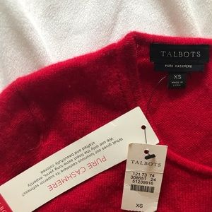 Talbot’s Red Cashmere Sweater